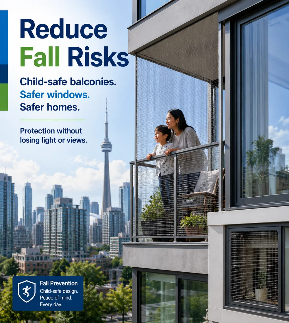 Child-safe high-rise balcony protection concept