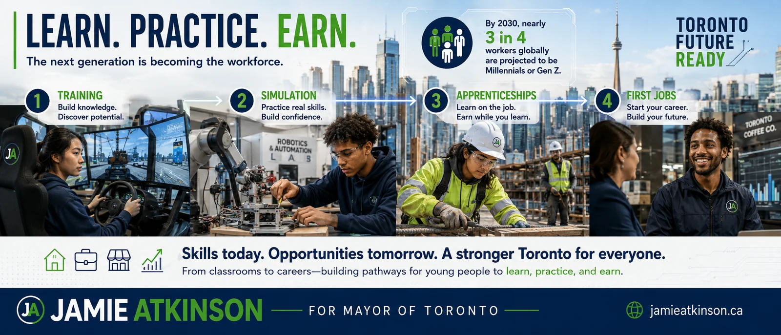 Learning and paid opportunity pathways for young Torontonians
